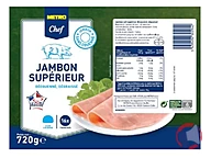 Rappel produit Jambon supérieur cuit découenné, dégraissé METRO CHEF (photo numéro 1)