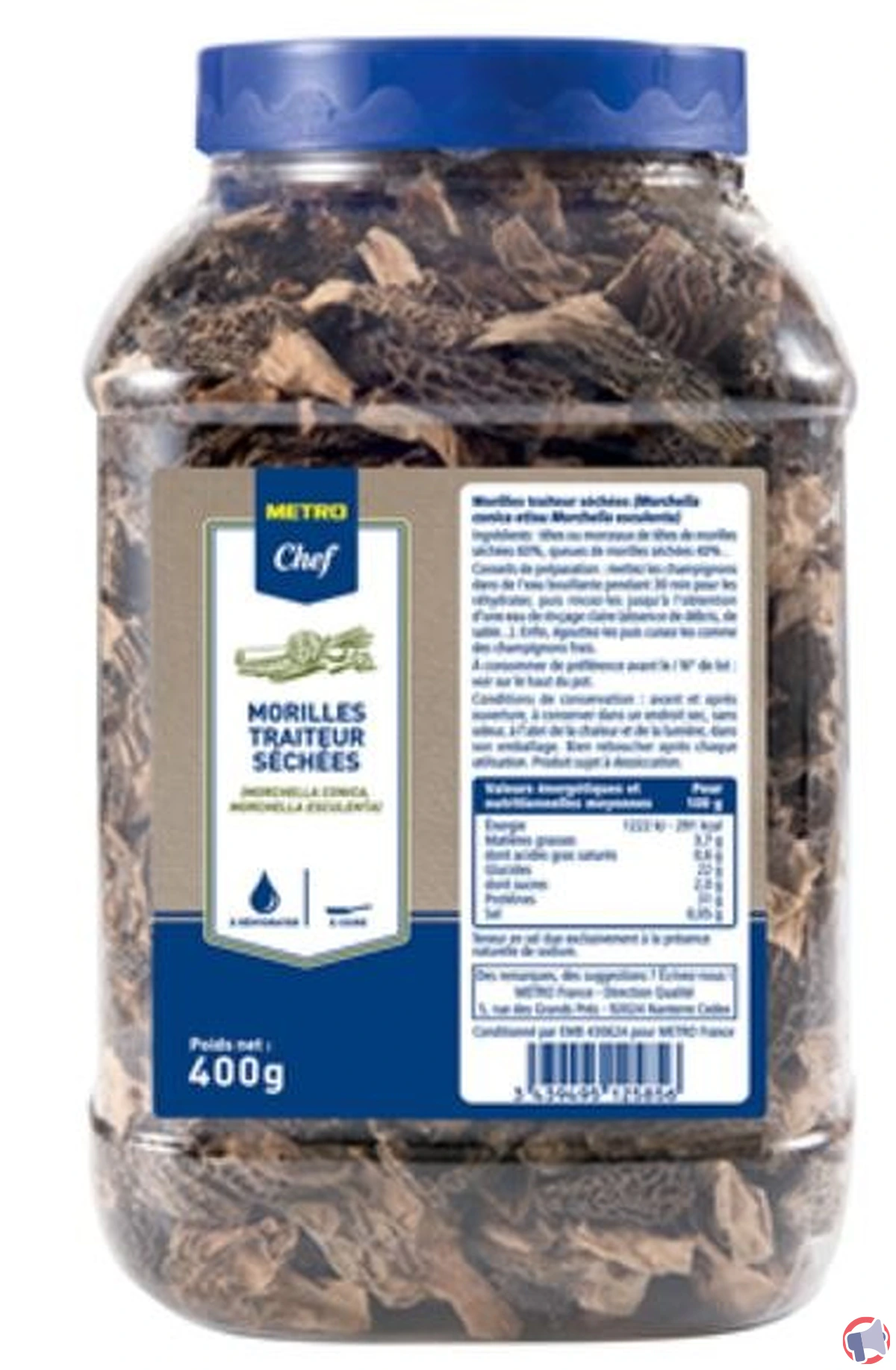 Rappel de produit : Morilles traiteur séchées 400g de la marque METRO CHEF