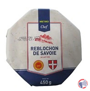 Rappel produit REBLOCHON SAVOIE AOP 450G ENV METRO CHEF METRO CHEF