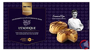 Rappel produit Desserts individuels glacés L'Exotique 8x80g METRO PREMIUM METRO PREMIUM
