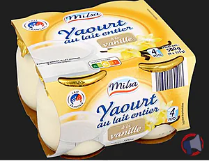 Rappel produit YAOURT AU LAIT ENTIER A LA VANILLE X125G MILSA