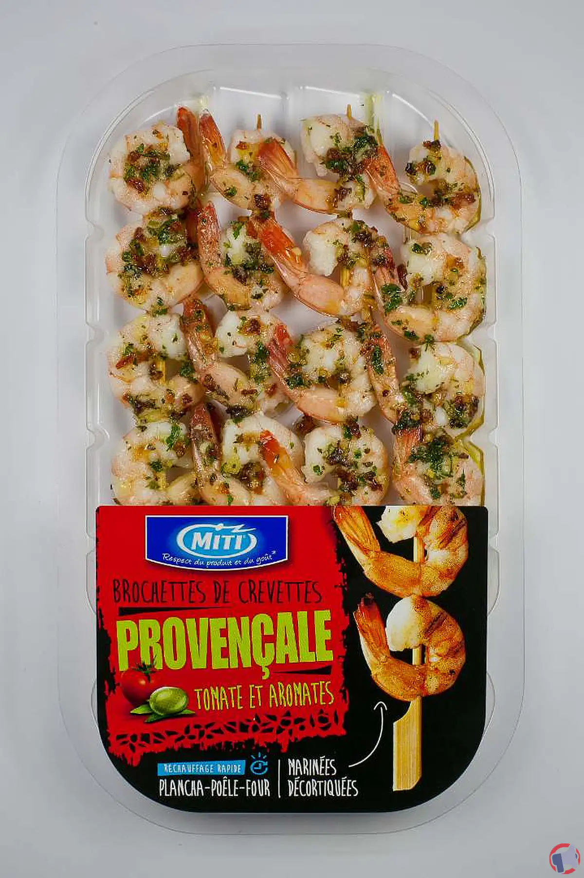 Rappel de produit : brochettes de crevettes provençale de la marque MITI