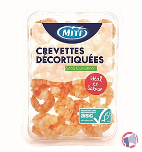 Rappel produit Crevettes natures ASC MITI