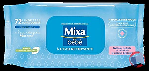 Rappel produit Mixa bébé lingettes à l'eau nettoyante Mixa bébé
