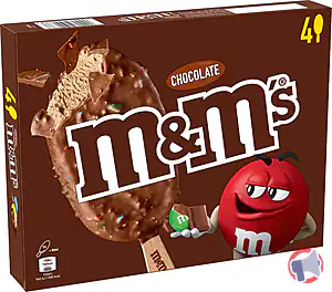 Rappel produit Glace M&M's Chocolat Bâtonnet x4 M&M's