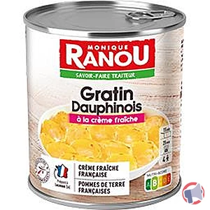 Rappel produit Gratin dauphinois à la crème fraîche Monique Ranou