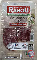 Rappel produit Saucisson sec Petites tranches – 32 tranches MONIQUE RANOU (photo numéro 1)