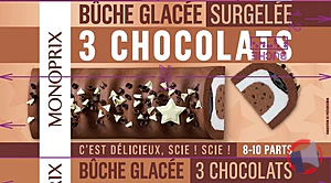 Rappel produit Bûche glacée 3 chocolats - Monoprix Monoprix