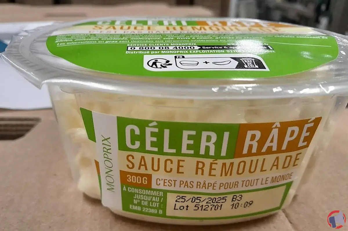 Rappel de produit : céleri rémoulade 300g Monoprix