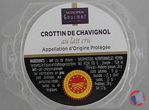 Rappel produit CROTTIN DE CHAVIGNOL AOP 60g MONOPRIX GOURMET MONOPRIX GOURMET