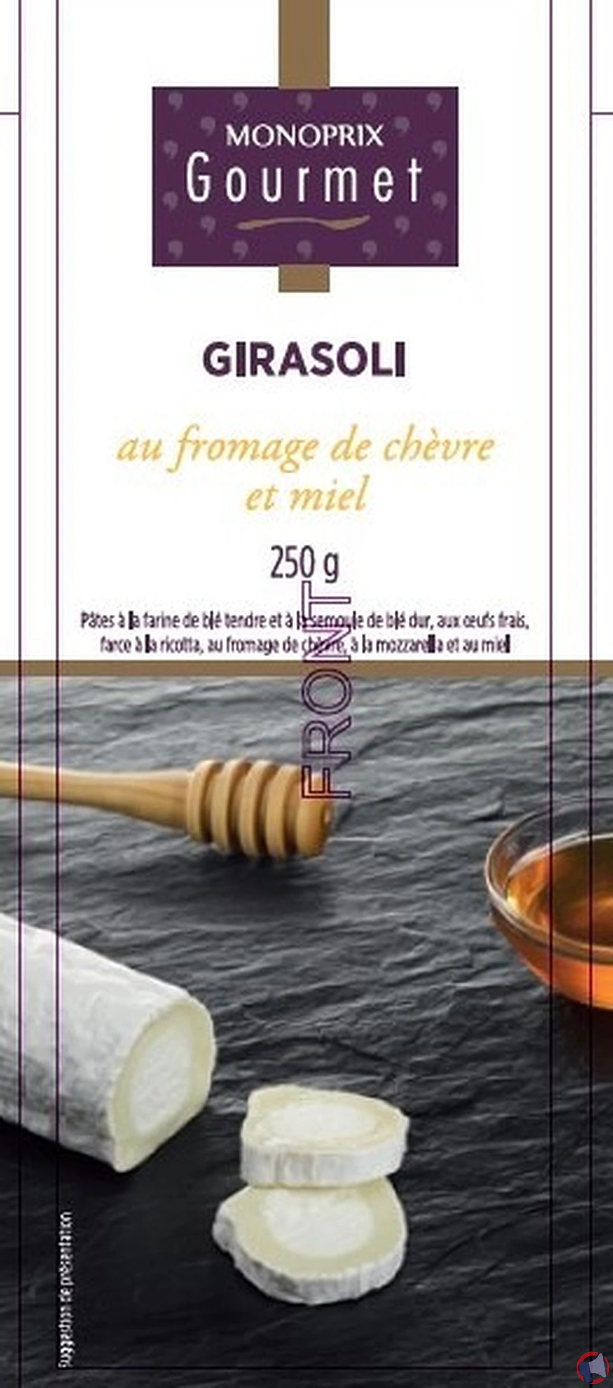 Rappel de produit : Girasoli Chèvre Miel 250g de Monoprix Gourmet