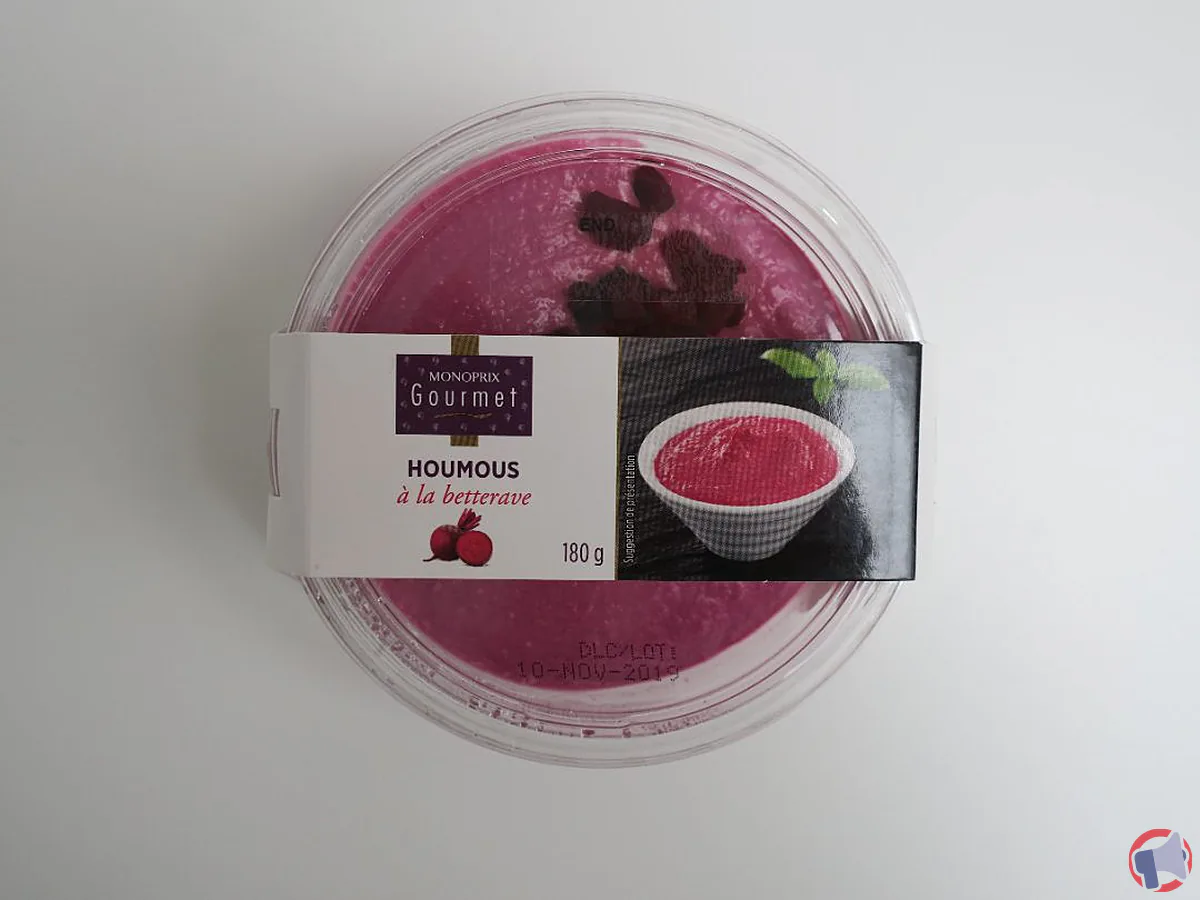 Rappel produit : monoprix gourmet houmous betterave 180g – analyse des risques et recommandations