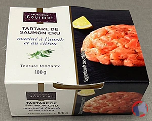 Rappel produit TARTARE DE SAUMON CRU MARINE A L'ANETH ET AU CITRON 100G MONOPRIX GOURMET