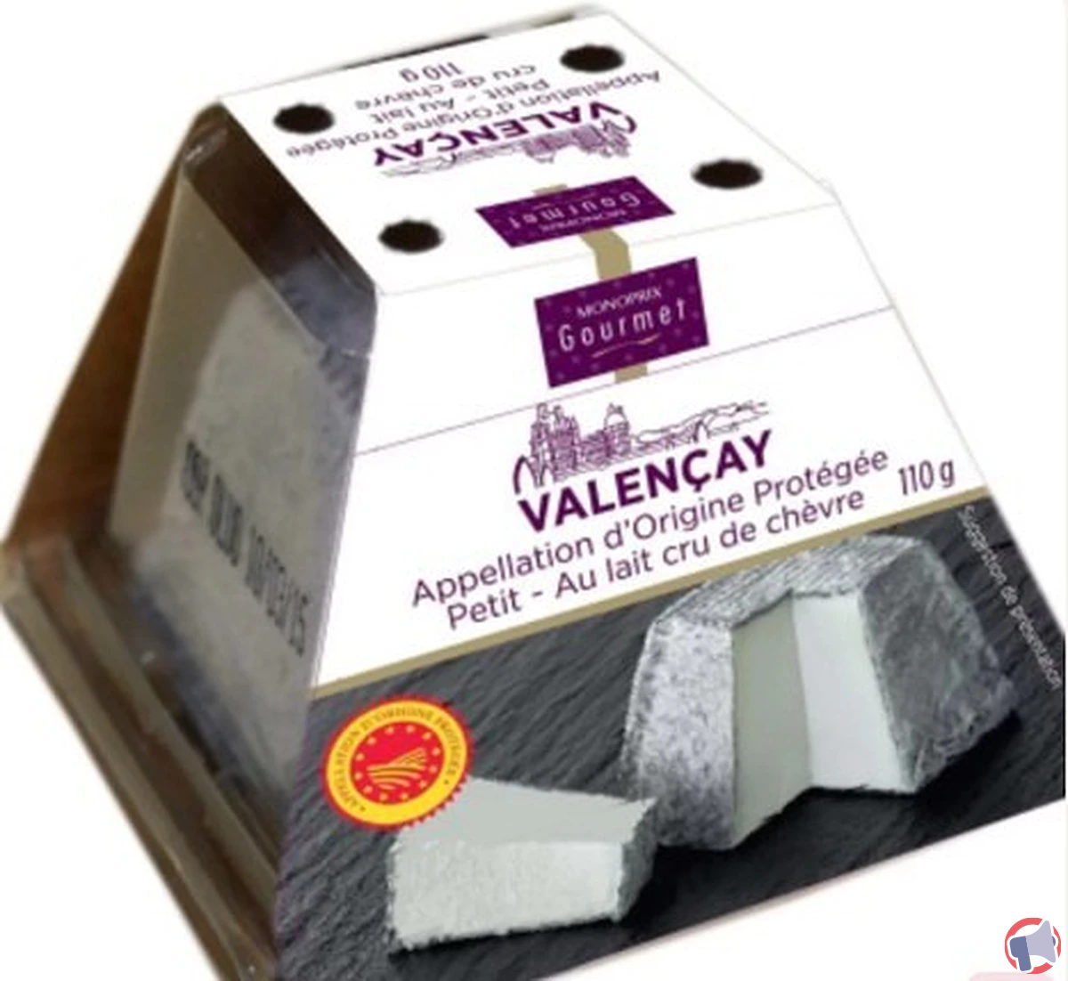 Monoprix Gourmet Valencay AOP 110g : rappel produit détaillé