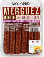 Rappel produit MERGUEZ BOEUF ET MOUTON MONOPRIX (photo numéro 1)