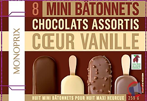 Rappel produit Mini bâtonnets x8 - Monoprix Monoprix