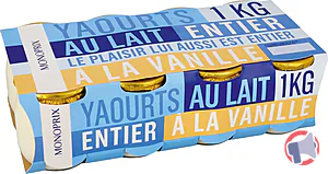 Rappel produit MPX YAOURT POT VERRE VANILLE 8X125G MONOPRIX