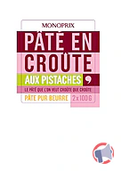 Rappel produit Pâté en croûte aux pistaches Monoprix Monoprix (photo numéro 1)