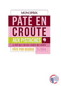 Rappel produit Pâté en croûte aux pistaches Monoprix Monoprix