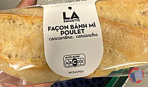 Rappel produit Sandwich baguette Monoprix