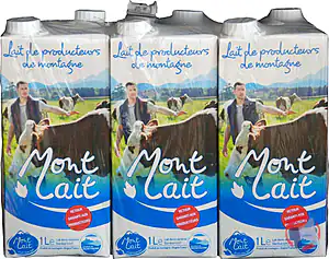 Rappel produit Brique de Lait demi-écrémé UHT "MONTLAIT" MONTLAIT
