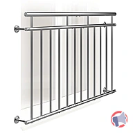 Rappel produit Balustrade de balcon français en acier inoxydable 156 cm Monzana (photo numéro 1)