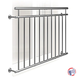 Rappel produit Balustrade de balcon français en acier inoxydable 156 cm Monzana
