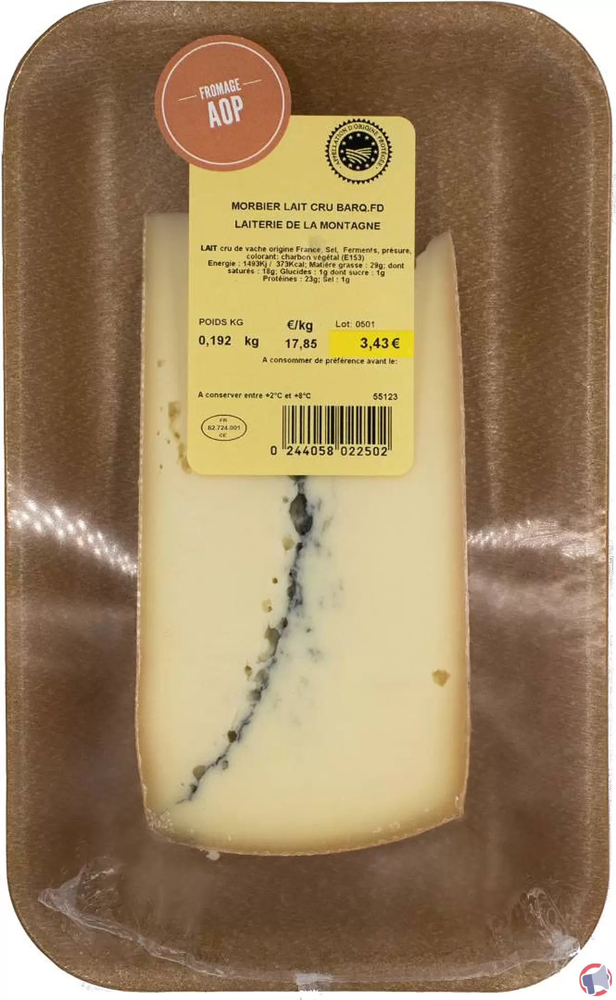 Rappel de produit : Morbier lait cru de la marque Barq.FD pour risque d'Escherichia coli