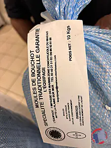 Rappel produit MOULES DE BOUCHOT PLAINE SUR MER MORISSEAU MORISSEAU