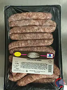 Rappel produit Chipolatas aux herbes LA MOTNLOUISIENNE