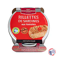 Rappel produit MOUETTES D'ARVOR RILLETTES DE SARDINES AUX TOMATES