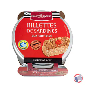 Rappel produit RILLETTES DE SARDINES AUX TOMATES MOUETTES D'ARVOR