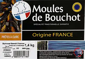 Rappel produit Moules de Bouchot barquette 1.4kg