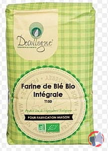 Rappel produit FARINE BLE BIO T150 1 KG Moulin Decollogne