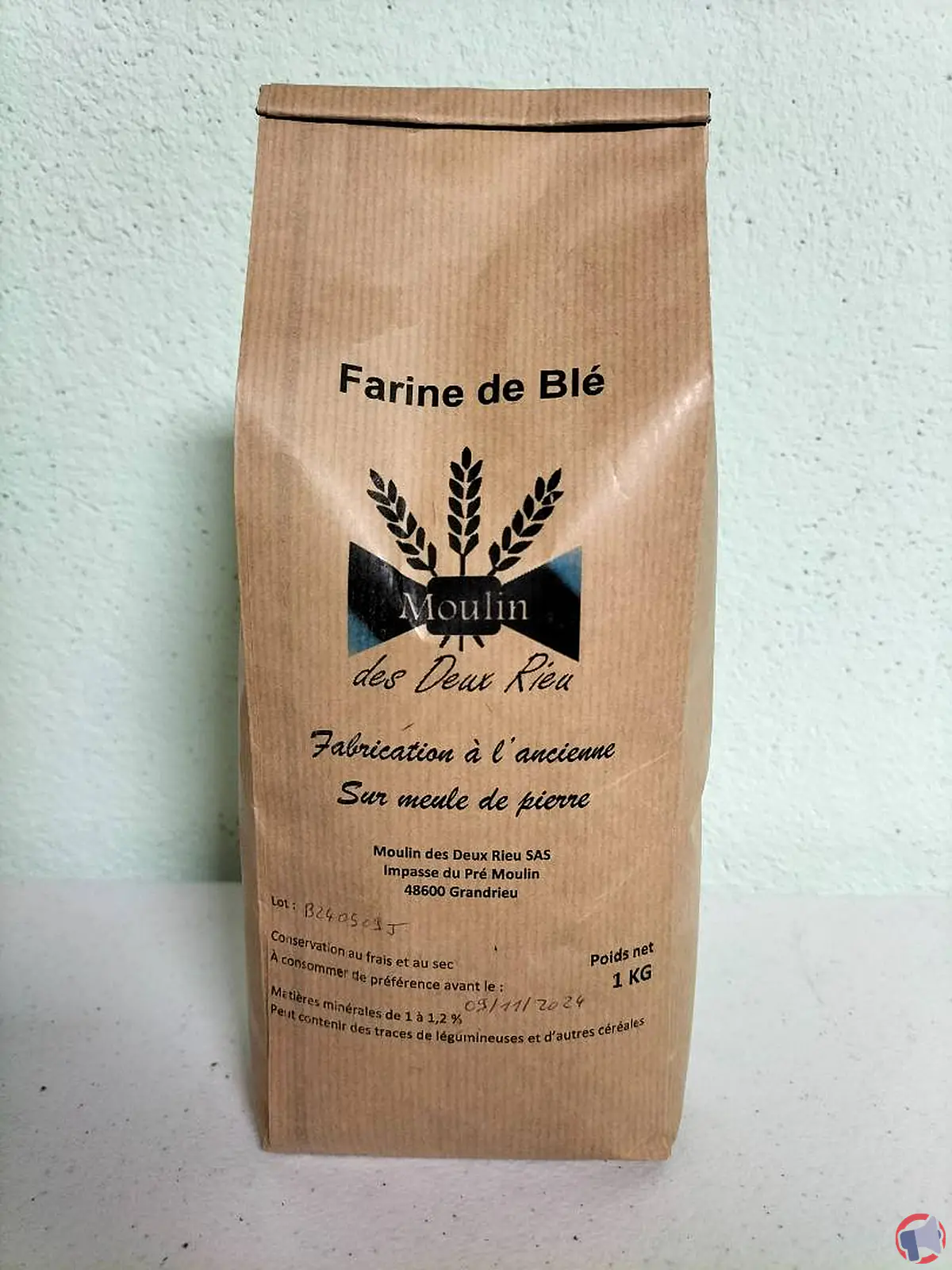 Rappel de produit : Farine de blé Moulin des Deux Rieu