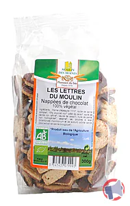 Rappel produit LETTRES DU MOULIN NAPPEES CHOCO MOULIN DES MOINES