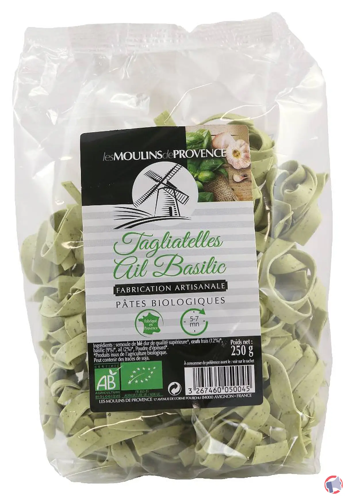 Rappel du produit tagliatelle ail basilic œuf de moulin provence : ce qu'il faut savoir