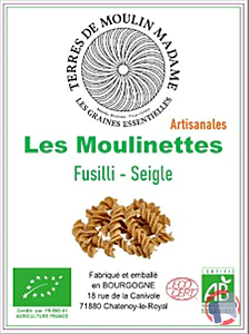 Rappel produit Fusilli Seigle Les Moulinettes
