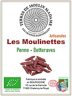 Rappel produit Penne Betteraves Les Moulinettes