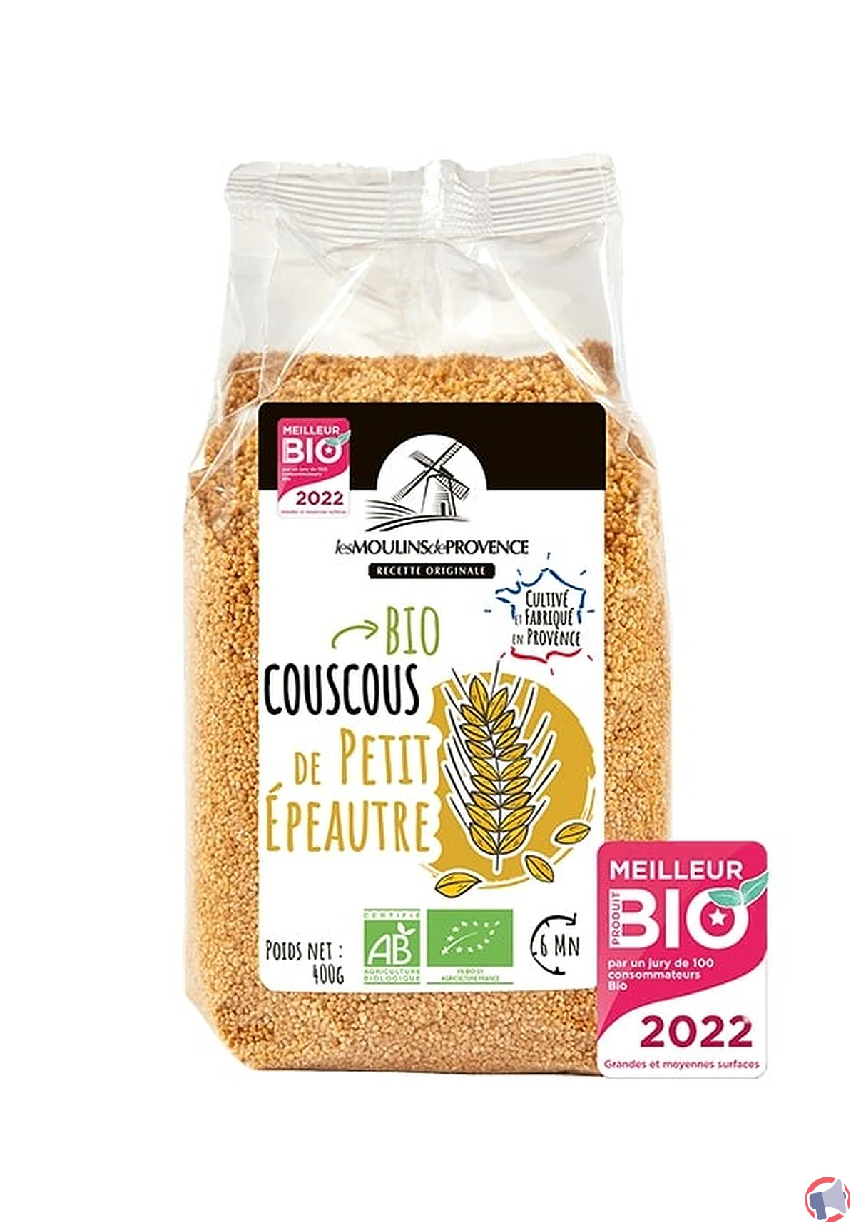 Couscous de petit épeautre bio : rappel produit par moulins de provence pour allergie aux mollusques