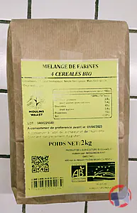 Rappel produit MIX 4 CEREALES BIOLOGIQUES MOULINS WAAST