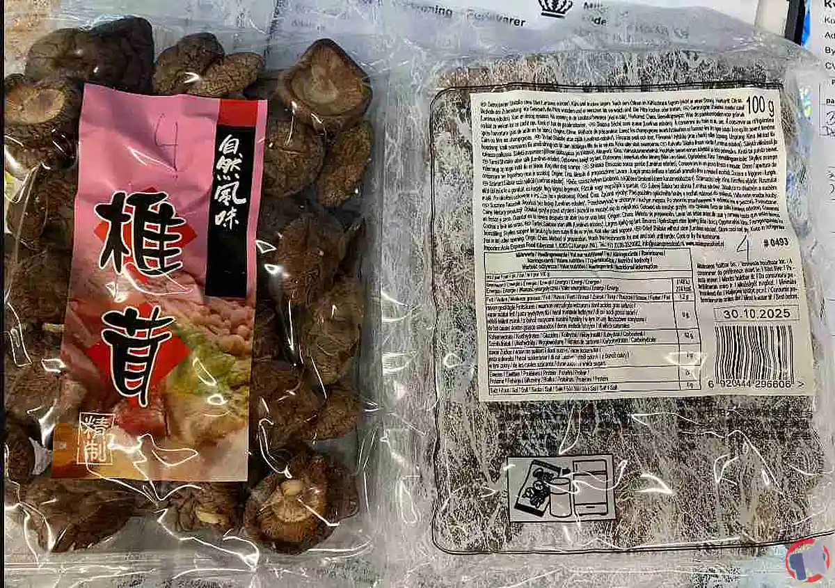 Rappel de produit : champignons shitake séchés sans queue de la marque Mountains