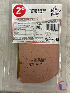 Rappel produit Mousse de foie supérieure 200g