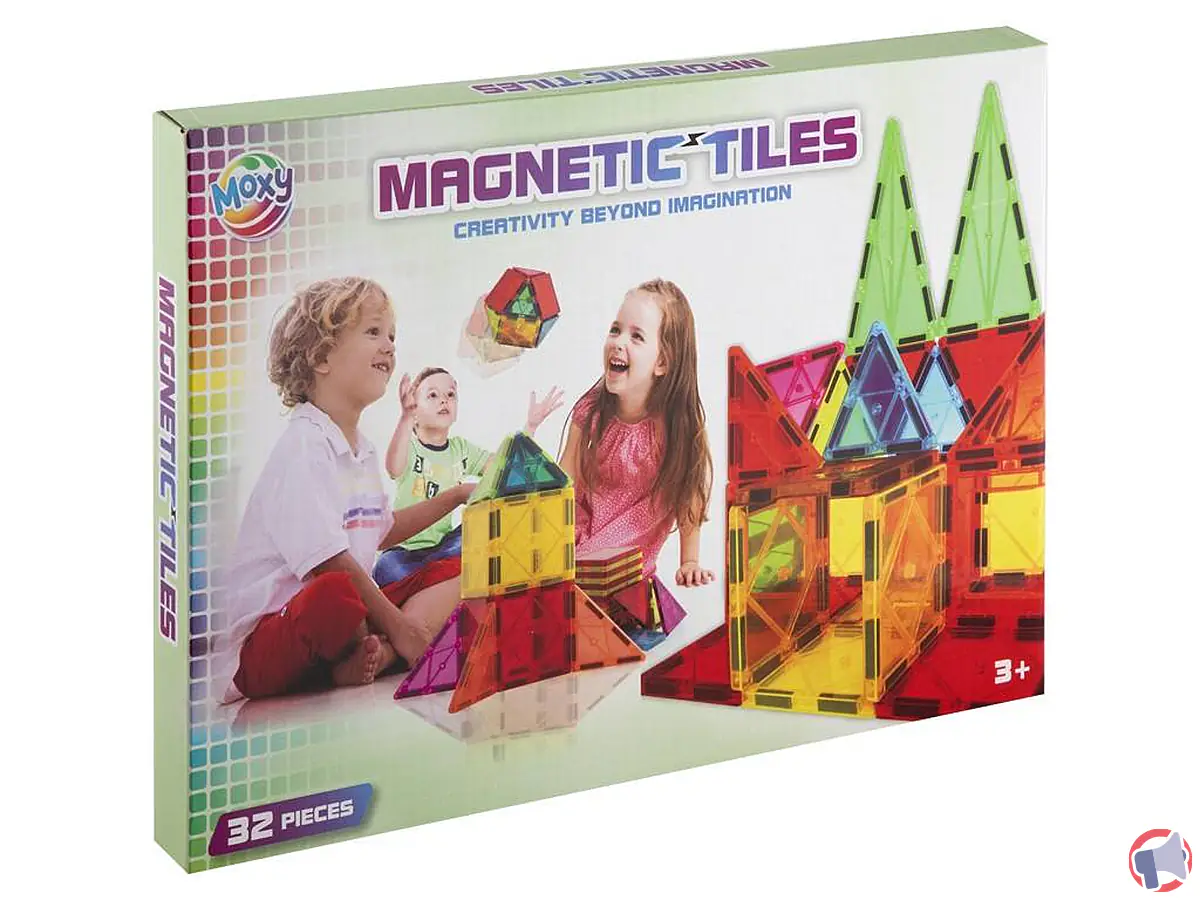 Rappel de produit : tuiles magnétiques MOXY 32 pièces en raison d'un risque de suffocation