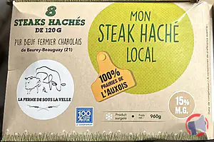Rappel produit Steak haché de boeuf cru surgelé MS DECOUPE et La Ferme de Sous la Velle