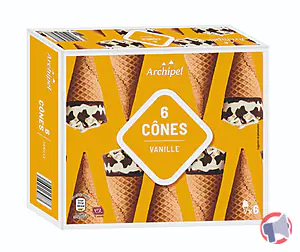 Rappel produit CÔNES VANILLE x6 MUCCI