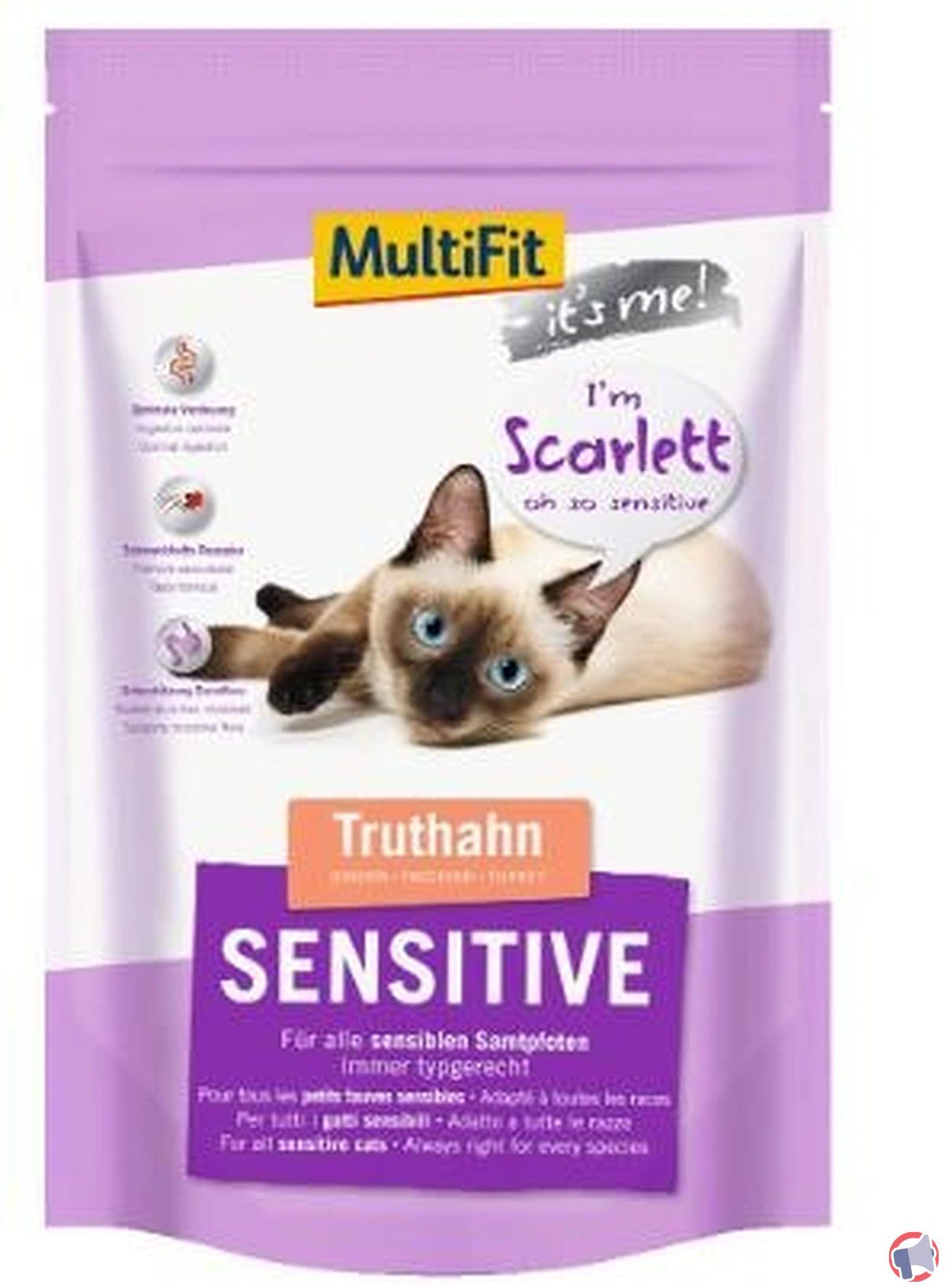 Rappel produit : MF It's me Scarlet Sensitive dinde 750g de la marque Multifit