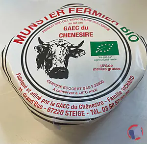 Rappel produit Munster fermier AOP étiqueté Blanc BIO