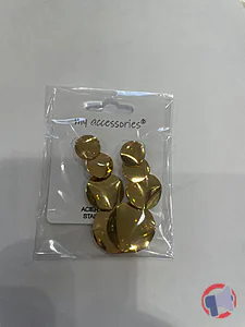Rappel produit Boucles d'oreilles dorées 4 pastilles MY ACCESSORIES