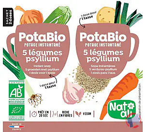 Rappel produit POTABIO INSTANTANÉ 5 LÉGUMES-PSYLLIUM NATALI